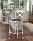 Banco Banqueta De Balcão Gisacompany Cor:Branco com Assento Preto