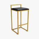 Banco Banqueta Industrial 65cm Dourada