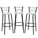 Banco Banquetas Alta Bar Balcão Cozinha Gourmet Bistrô Bancada Area Lazer Reforçada Kit 3