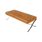 Banco Barcelona Couro Natural Caramelo Base Inox Banco Barcelona Couro Natural Caramelo Base Inox