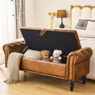 Banco Baú Furnimart 132 cm em material sintético