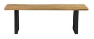 Banco Boston Live Edge Driftwood com Base Aço Grafite 160cm - 54202 Banco Boston Live Edge Driftwood com Base Aço Grafite 160cm - 54202