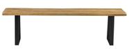 Banco Boston Live Edge Driftwood com Base Aço Grafite 220cm - 54214 Banco Boston Live Edge Driftwood com Base Aço Grafite 220cm - 54214