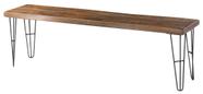 Banco Bronx Live Edge Rustic Brown com Base Grafite 140cm - 4458