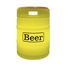 Banco com Luminária Beer Barrel Amarelo