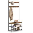 Banco de armazenamento de sapatos Coat Rack Hall Tree VASAGLE UHSR41BX