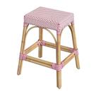 Banco de balcão Butler Specialty Company Robias Rattan branco/rosa