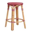 Banco de balcão Butler Specialty Company Tobias Rattan vermelho/branco
