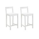Banco de Bar Amazon Basics de Madeira com Encosto - Conjunto com 2