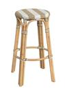Banco de bar Offex Transitional Round Bege Rattan sem encosto