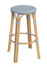 Banco de bar Offex Transitional Round Twilight Blue Rattan
