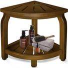 Banco de chuveiro Bamboo Corner King Pavonini Waterproof 33x33x44cm