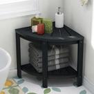 Banco de chuveiro DWVO Poly Lumber 17 com armazenamento preto