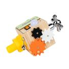 Banco de ferramentas de reparo de chave de fenda de madeira de brinquedo com blocos LED Busy Blocks