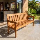 Banco de Jardim 150cm Madeira Maciça 3 Lugares Yescasa