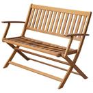 Banco de Jardín Casafoyer 120 cm de Madera Maciza de Acacia Marrón