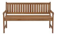 Banco De Madeira Para Jardim - 3 Lugares - Metalnew Lyptus