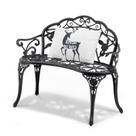 Banco de pátio VEVOR Capacidade de carga 218 kg Metal 98,7x79x57cm Preto