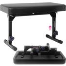 Banco de piano Liquid Stands dobráveis duplos ajustáveis pretos