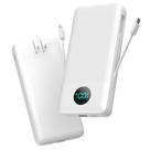 Banco de potência APHUWJ 33800mAh USB C com cabos e plugues integrados
