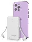 Banco de potência miisso 6000mAh Ultra Slim com cabos embutidos
