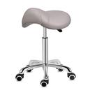 Banco de selim Kaleurrier Rolling Swivel, ajustável em altura, cinza
