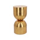 Banco Decorativo em Metal Dourado 55cm 18939 Mart
