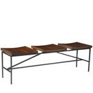 Banco Decorativo para Varanda Cozinha 3 Lugares Dresden 140cm Grafite Madeira Maciça Rustic Brown G54 - Gran Belo