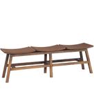 Banco Decorativo para Varanda Cozinha 3 Lugares Eden 149cm Madeira Maciça Rustic Brown G54 - Gran Belo