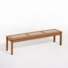 Banco em Madeira 180x37cm Linha Traço Bege/Stain Jatobá/Areia