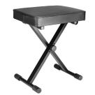 Banco Em X Para Piano/Teclado Preto Regulável Em 3 Níveis Com Estofado de Couro LBP-90 Luminos