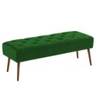 Banco estofado Rubi 1,20m Suede Verde - Clique Decorações Banco estofado Rubi 1,20m Suede Verde - Clique Decorações