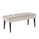 Banco Estofado Theo 1,20m Suede Bege - Inova Decor