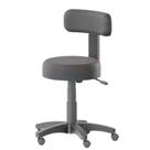Banco Giratorio a gas c/ enc base nylon - Estof. Preto