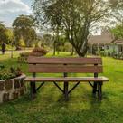 Banco Jardim Madeira Plástica In Brasil 150cm Ecológico 3 Lugares Marrom/Ipê