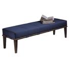 Banco Livia Azul e Imbuia 140 cm Banco Livia Azul e Imbuia 140 cm