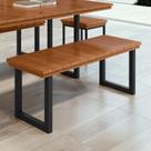 Banco Madeira Maciça 130cm Capri 130cm x 45cm x 40cm Marrom/Preto