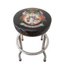 Banco Orange Barstool 24 Polegadas Crest Logo