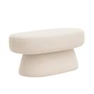 Banco Orgânico Solis Bouclé Off White - Sallar Home Banco Orgânico Solis Bouclé Off White - Sallar Home
