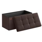 Banco Otomano com Armazenamento SONGMICS Mazie (76x38x38cm) - Marrom