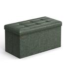Banco otomano de armazenamento SONGMICS Mazie 30 polegadas Forest Green