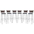 Banco Para Balcão Alto Estrutura Prata Encosto Junco Argila Ideal Bancadas Ilhas Cozinha Americana Kit 6 Banquetas Itagold Banco Para Balcão Alto Estrutura Prata Encosto Junco Argila Ideal Bancadas Ilhas Cozinha Americana Kit 6 Banquetas Itagold