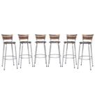 Banco Para Balcão Alto Estrutura Prata Encosto Junco Cappuccino Ideal Bancadas Ilhas Cozinha Americana Kit 6 Banquetas Itagold Banco Para Balcão Alto Estrutura Prata Encosto Junco Cappuccino Ideal Bancadas Ilhas Cozinha Americana Kit 6 Banquetas Itagold