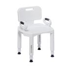 Banco para Banheiro Drive Medical RTL12505 com Encosto e Braços