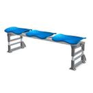 Banco para Vestiário com 03 Lugares - Cor Azul - PLAXMETAL - 10113