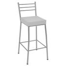 Banco Paris Prata e Branco Metalnew 75cm