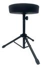 Banco Redondo P/ Bateria Sm-021 Smart Com Assento De Couro Cor Preto