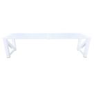 Banco Ripado Área Externa Tubo Alumínio Branco 160x40x40cm