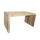Banco Ripado de Madeira 90x45x45 cm - Decoração Rústica e Sustentável