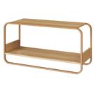 Banco Sapateira Orgânica Luna Artesano 90 cm (largura) em MDP Hanover Base Metal Dourado